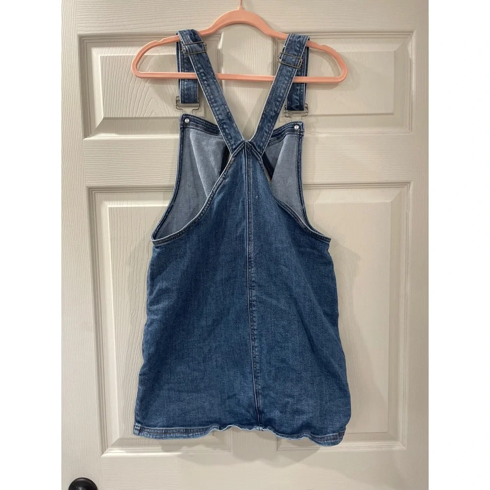 Jean Overall Dress with Front Zipper - Picture 3 of 4